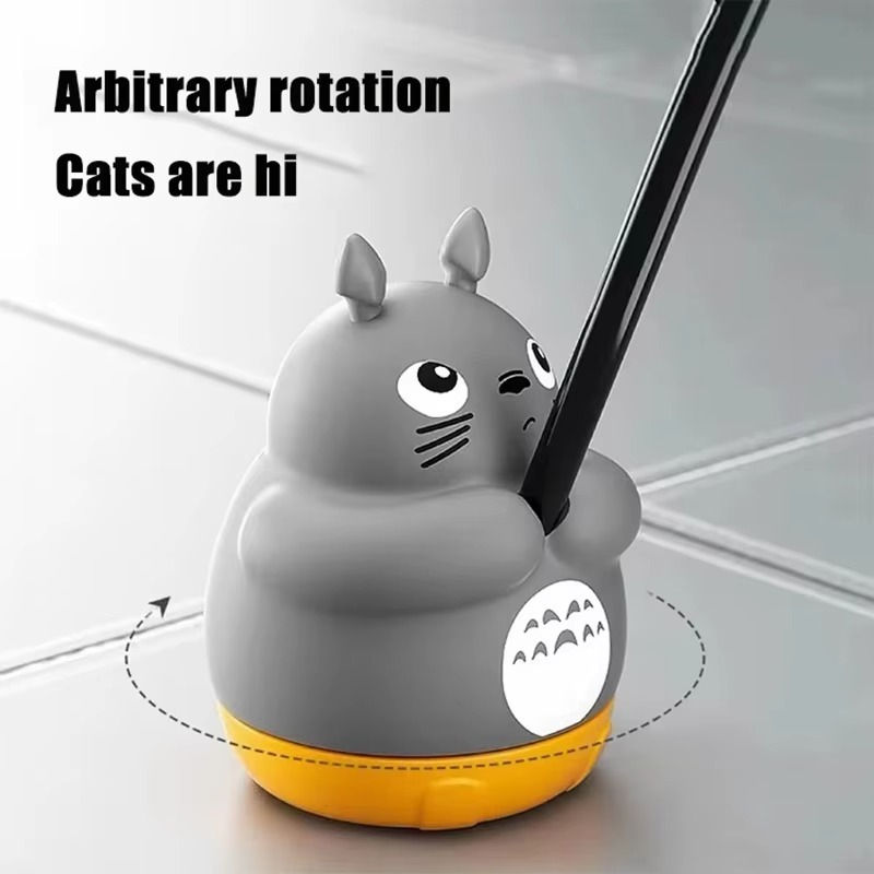 Thumbnail: Rotating Cat Teaser Wand Steel Wire Cute Cat Toy With Bell Fish Interactive Bite