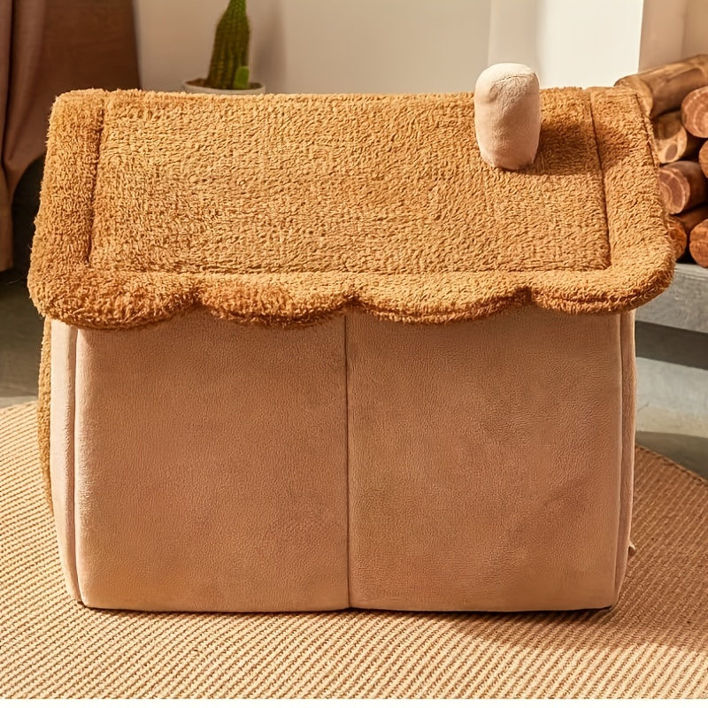 Thumbnail: Pet Bed House For Cats, Removable Washable Cat House, Winter Warm Cat Bed Soft A