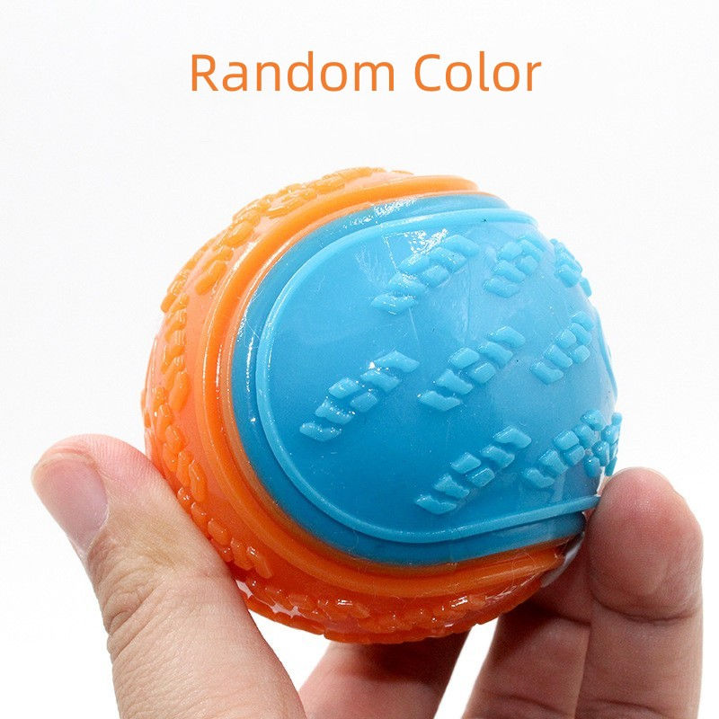 Thumbnail: Bite-resistant Pet Dog Toy Rubber Ball Beef-flavored Elastic Ball To Prevent Dog