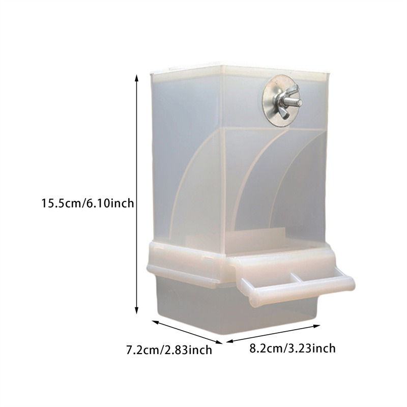 Thumbnail: 1PC Parrot Feeder Anti-Spill Transparent Bird Food Box Clear Feeding Device for 