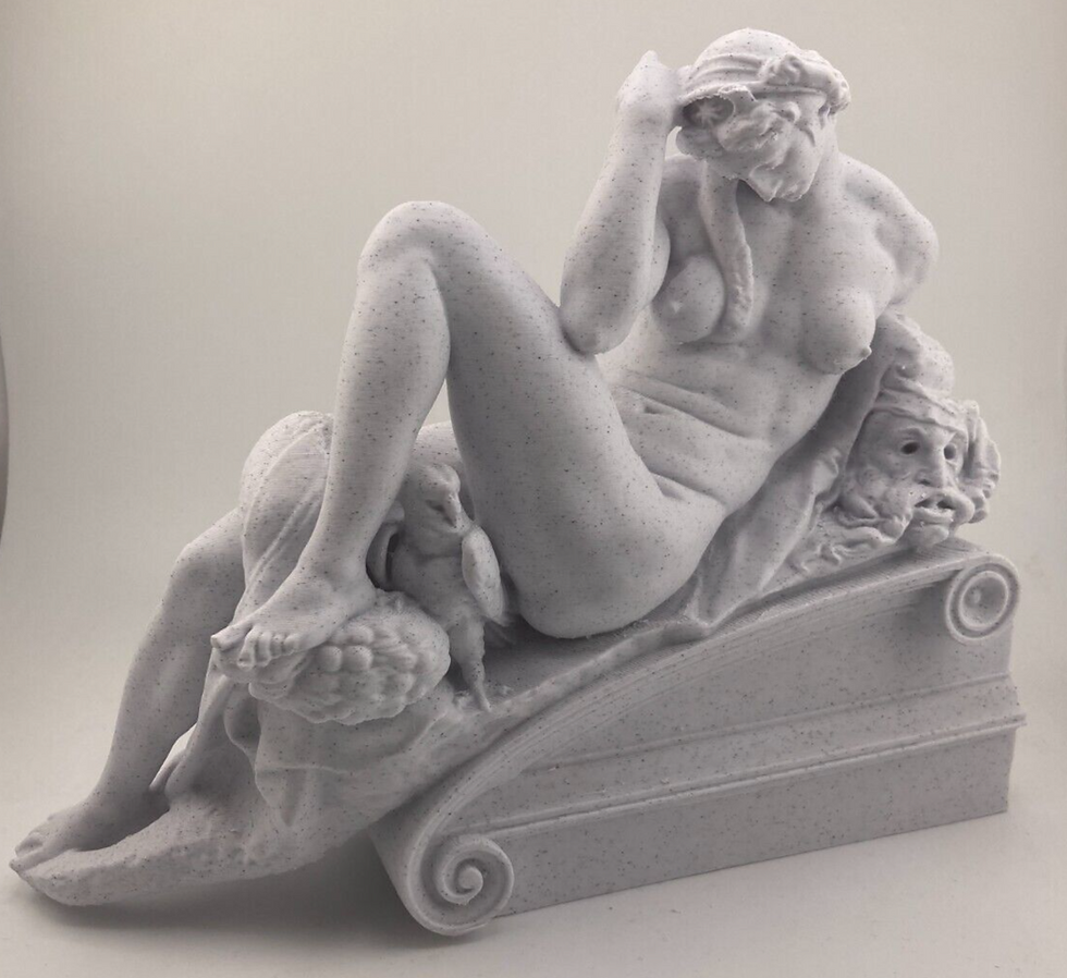 Thumbnail: copy of Michelangelo Renaissance sculpture Night 7.8 inch/200 mm