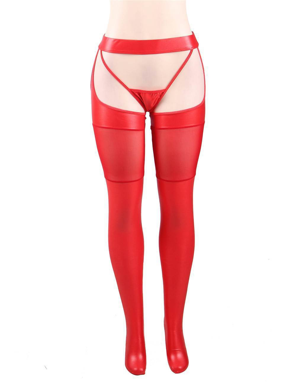 Rock Your Mic - Garter Tights Red 