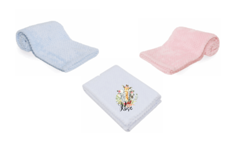 Personalised Safari Group Animals Printed Blanket