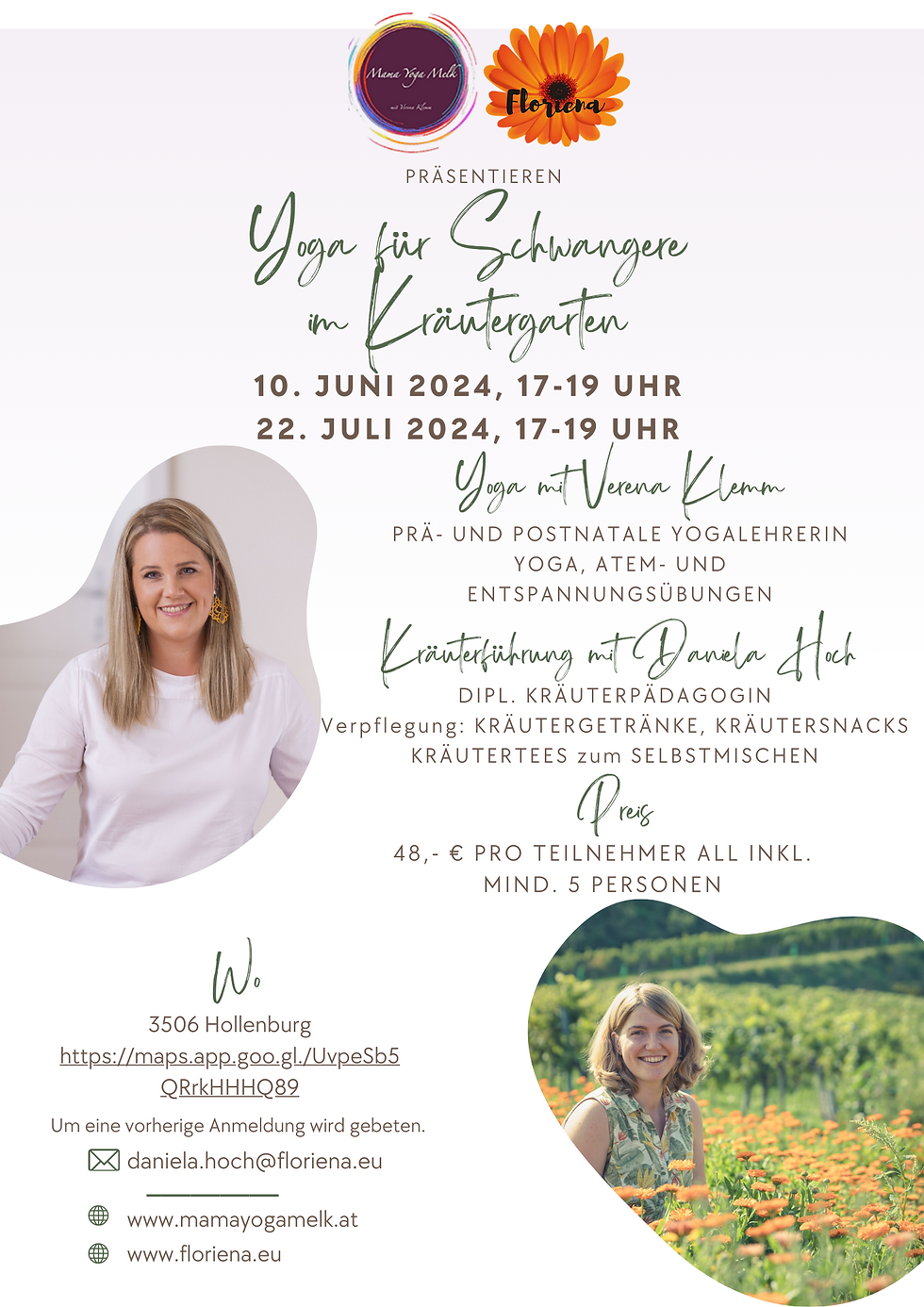 Yoga für Schwangere im Kräutergarten
