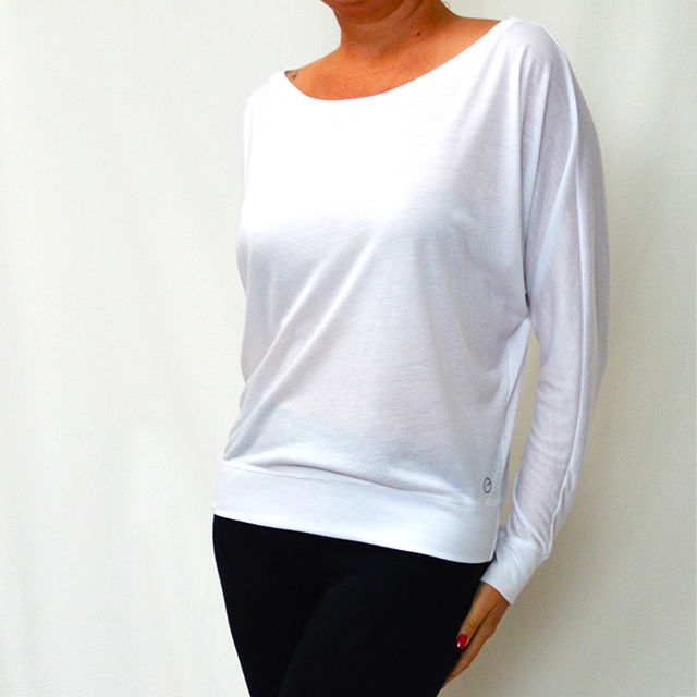 Thumbnail: Relaxed Wide Neck Long Sleeve Top
