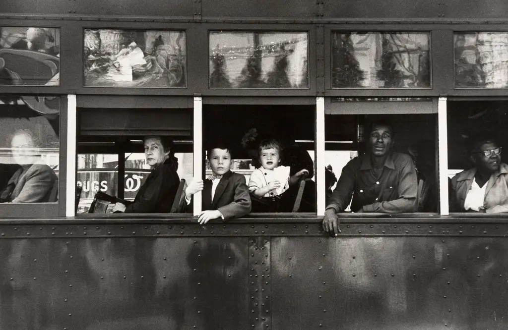 Robert Frank, “Trolley —New Orleans,” 1955.Credit...Robert Frank; via Pace/MacGill and the National Gallery of Art