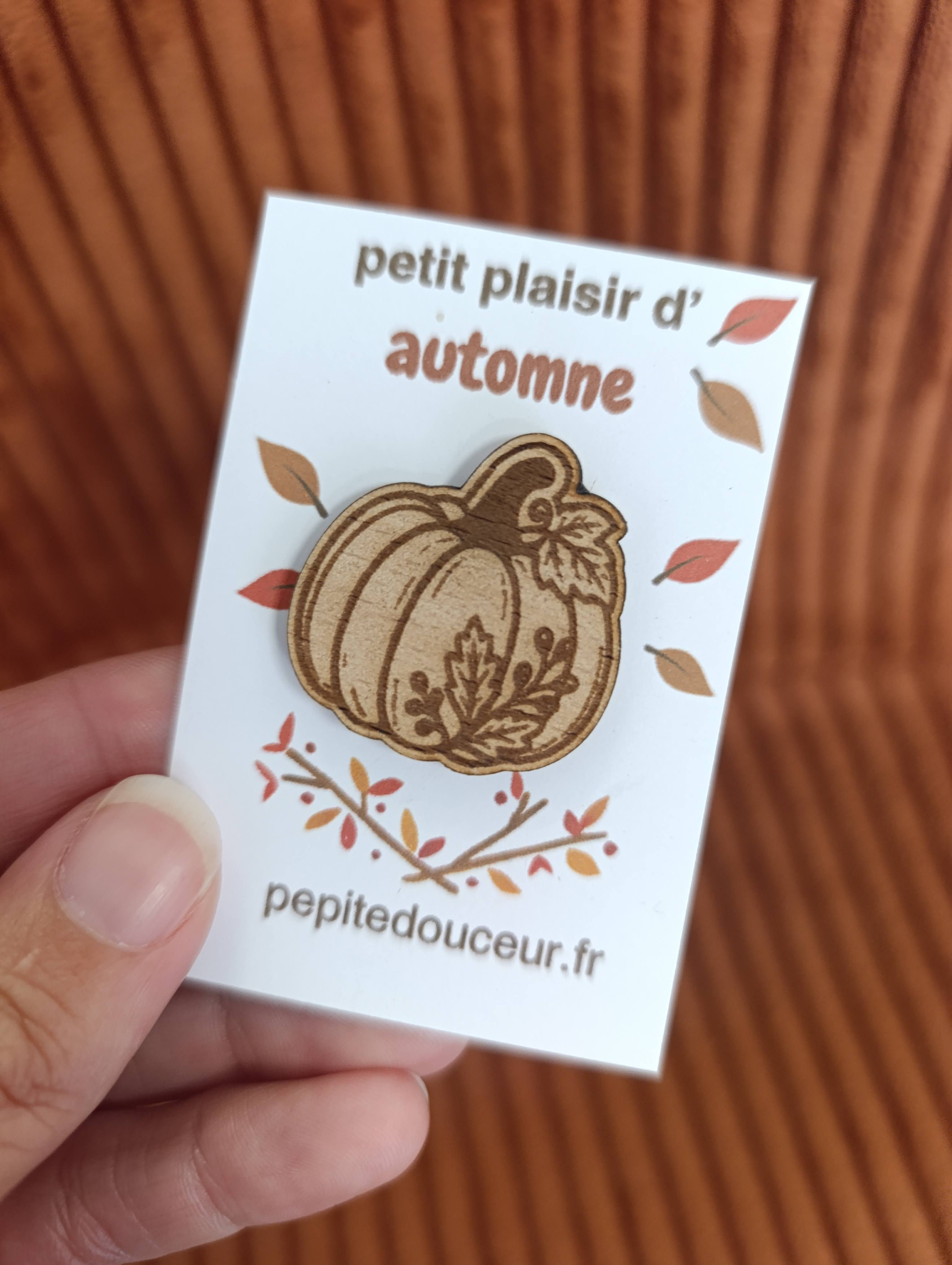 Pin's d'automne en bois