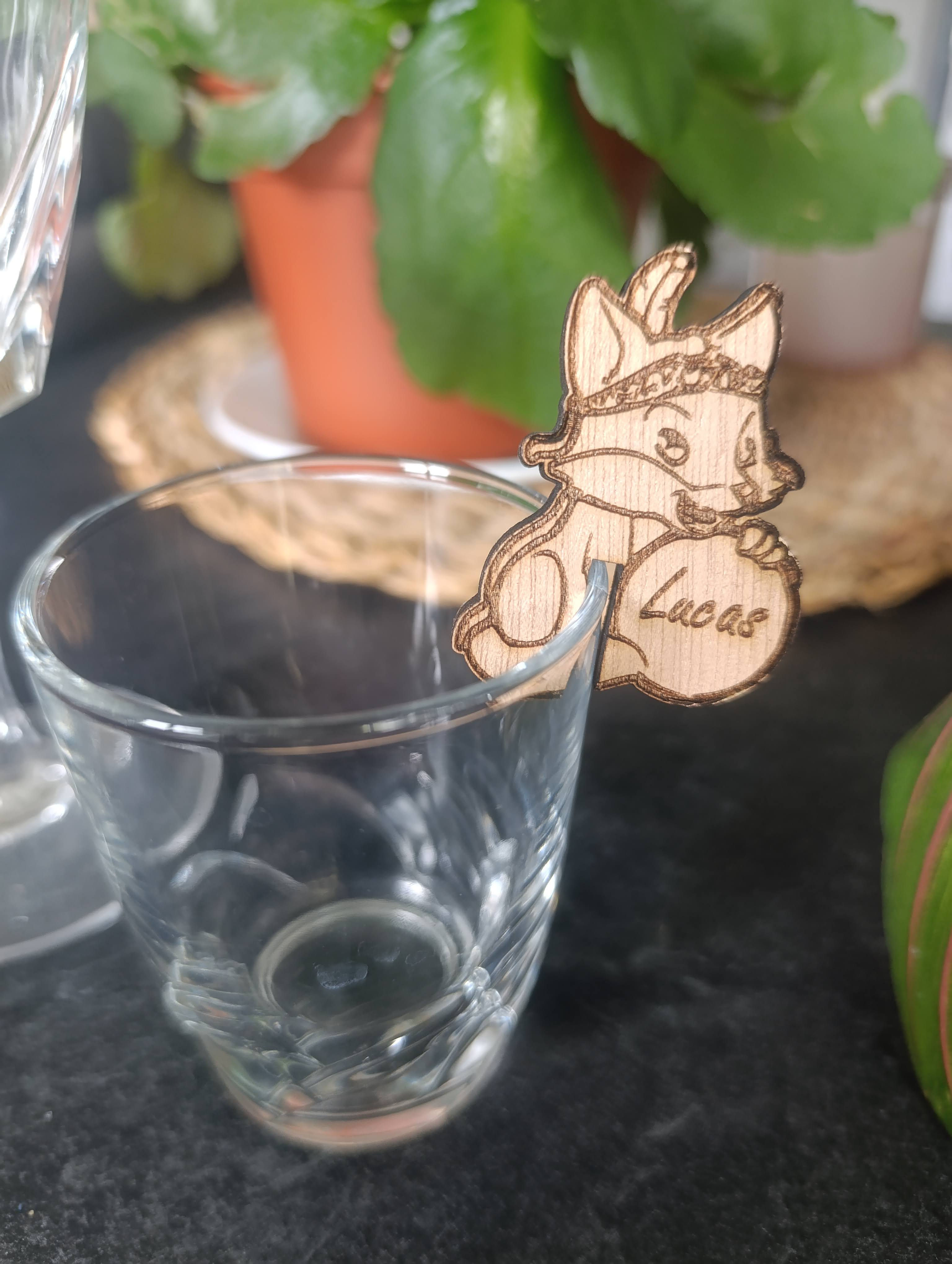 Lot de 10 marques places pour verres