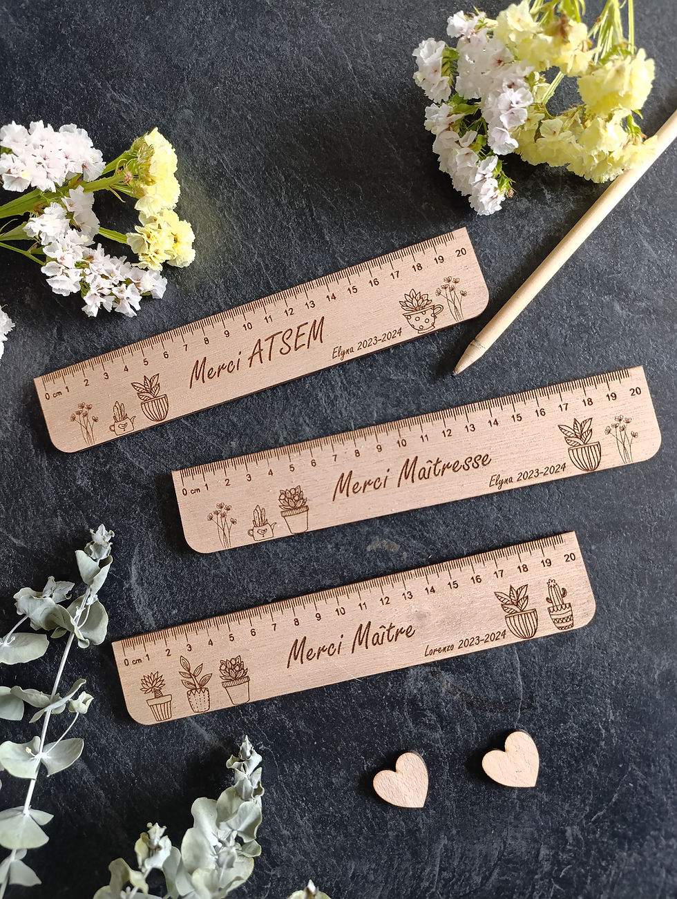 Miniature : Règle en bois