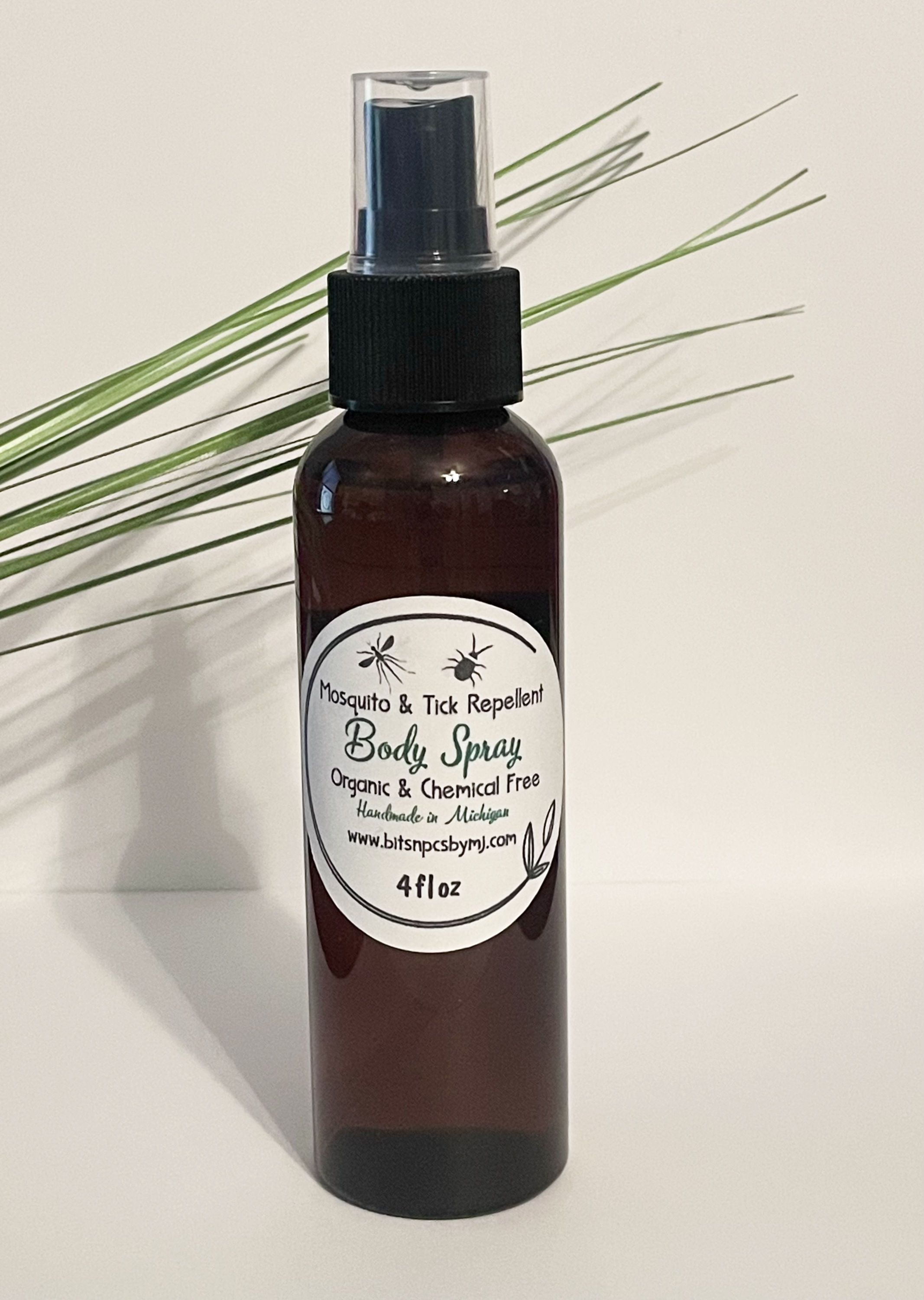 4 0z Organic Citronella/Lavender Mosquito & Tick Body Spray