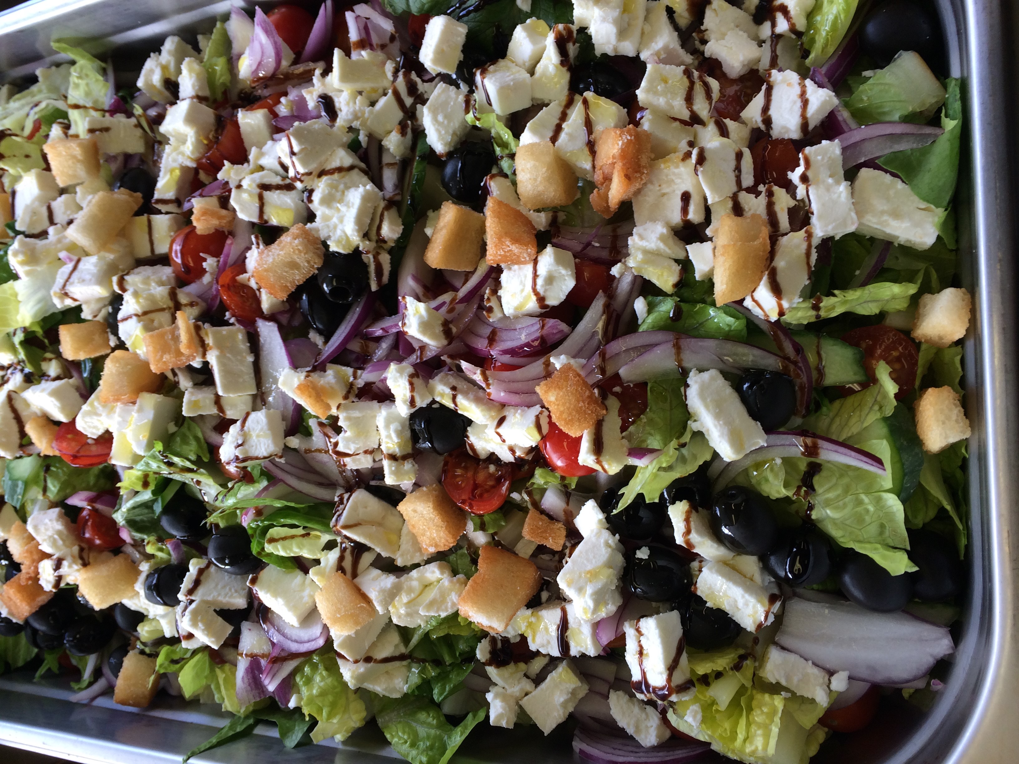greek salad on film location