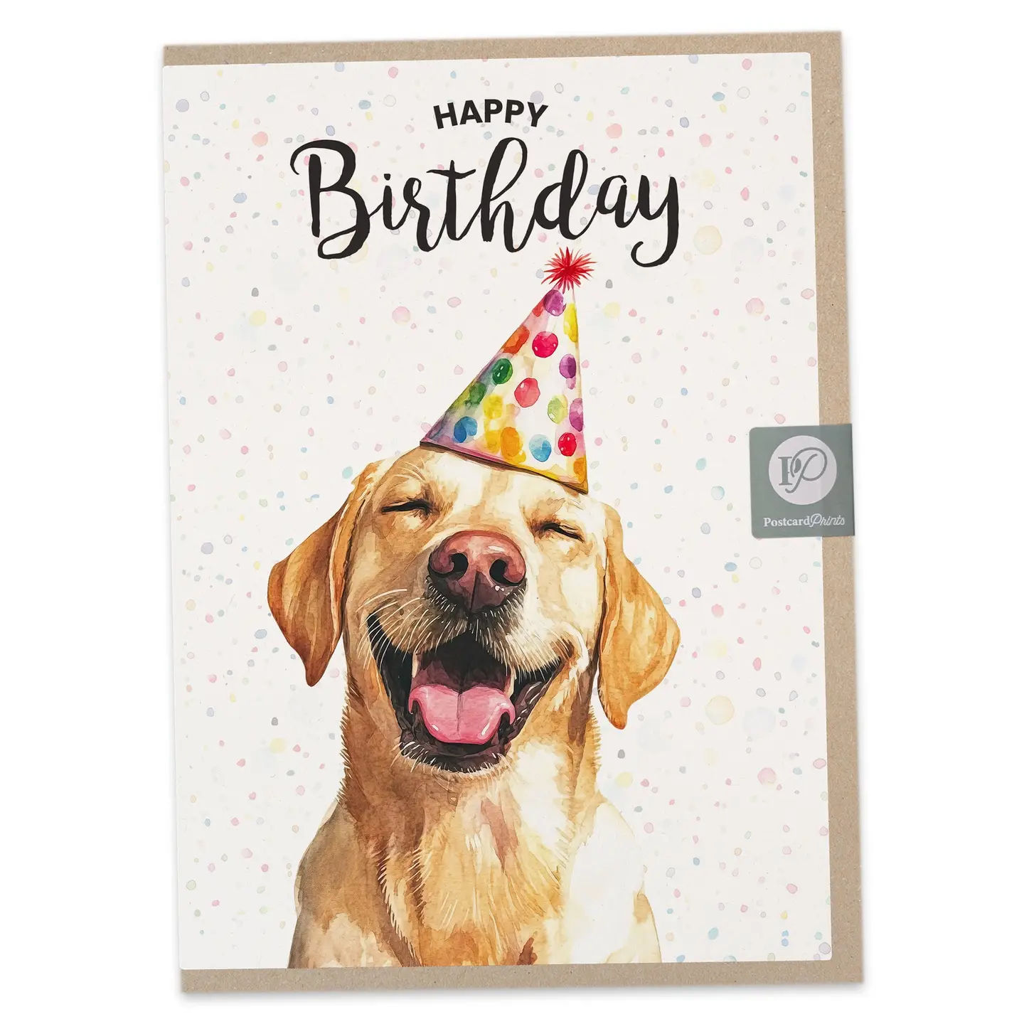 Golden Labrador birthday card - Happy Birthday