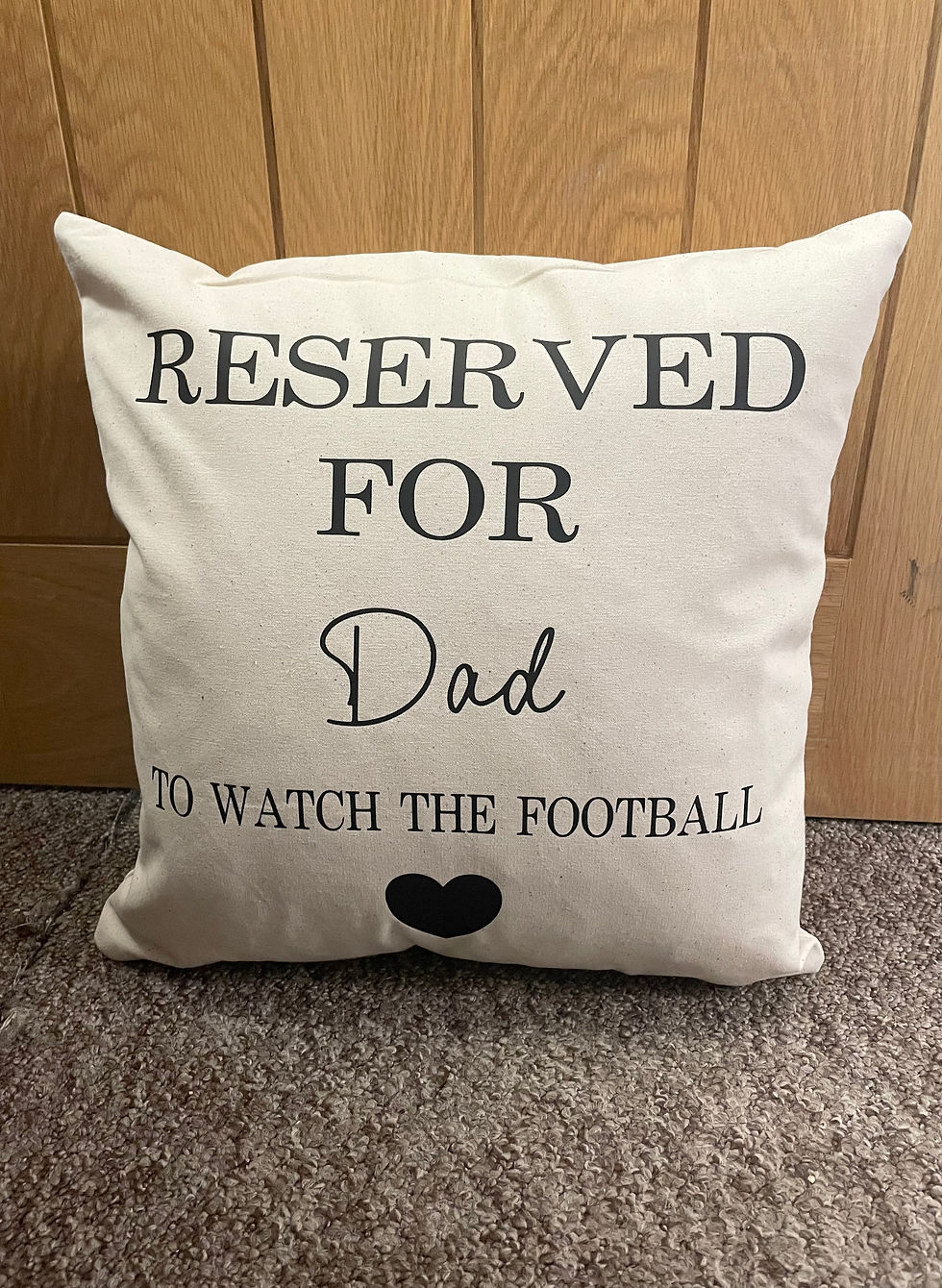 Personalised Reserved For Watching Football Cushion