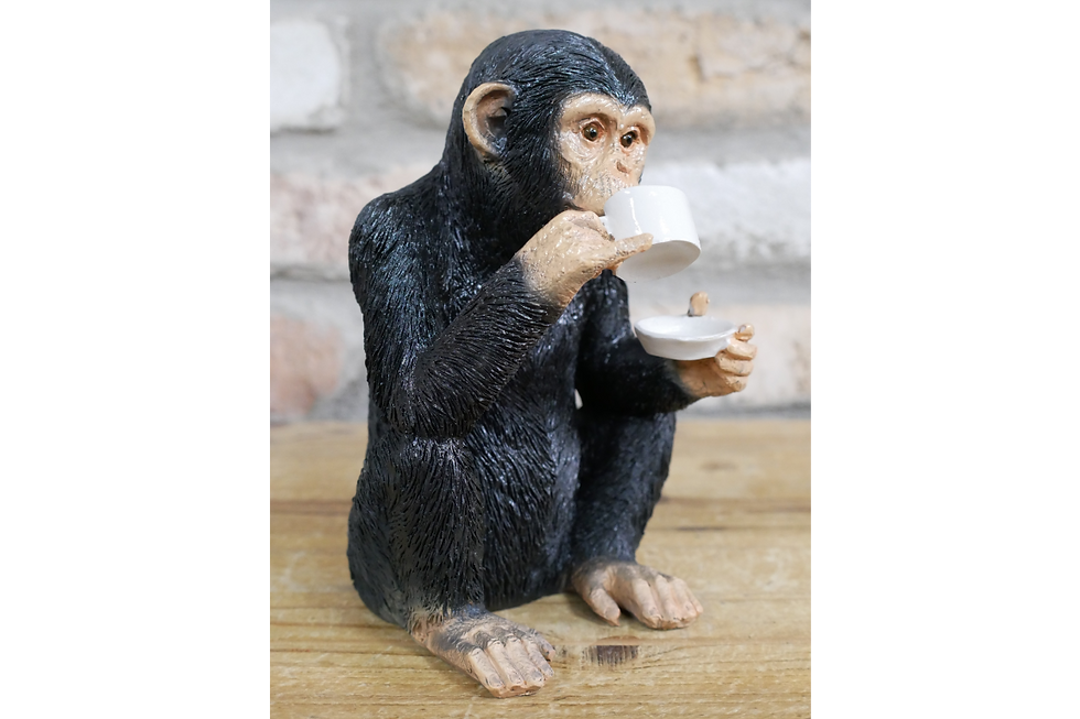 Thumbnail: Monkey Drinking Cup of Tea Ornament
