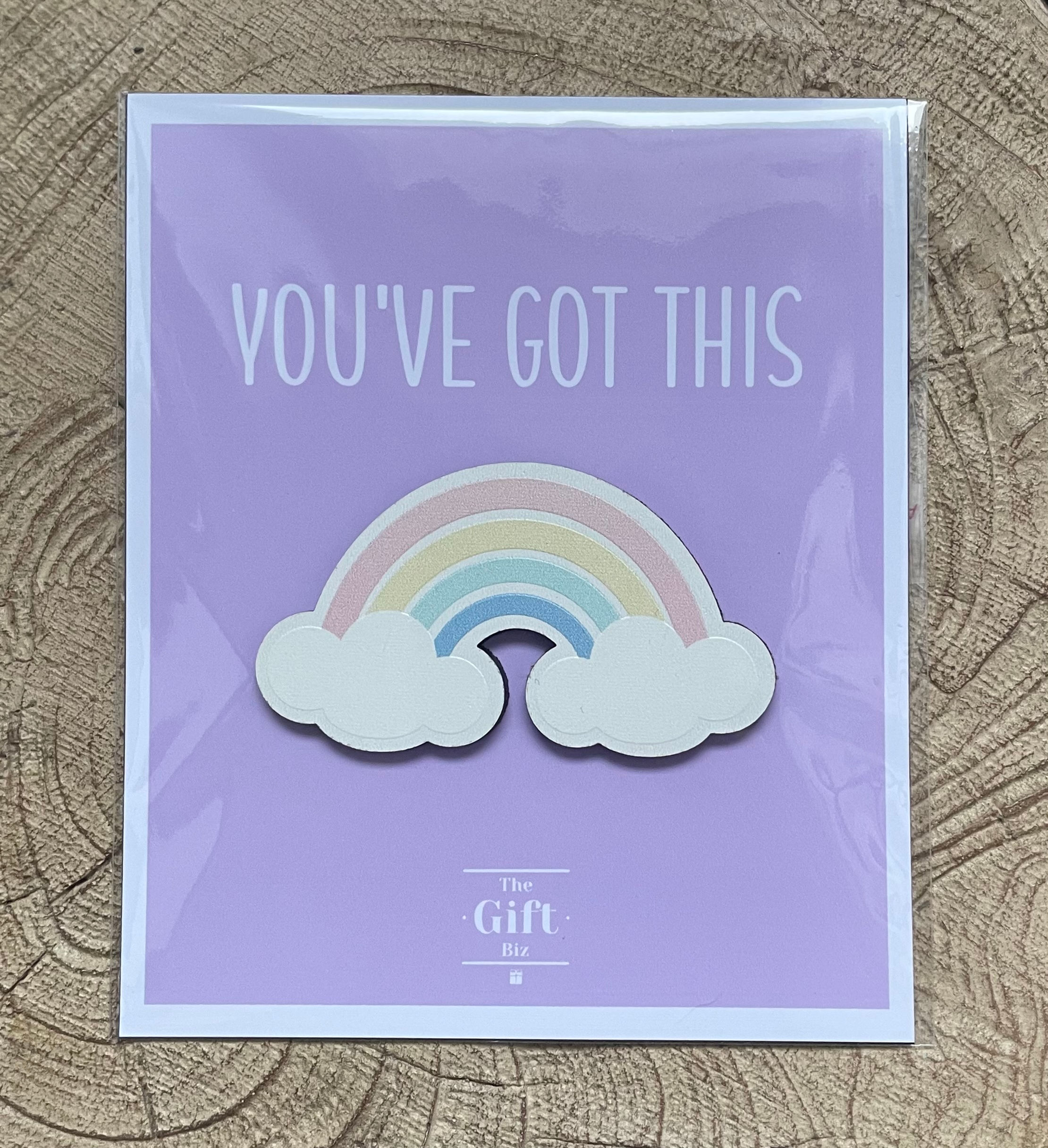 Rainbow Pocket Hug, Positivity Gift, Brave Button -You’ve Got This