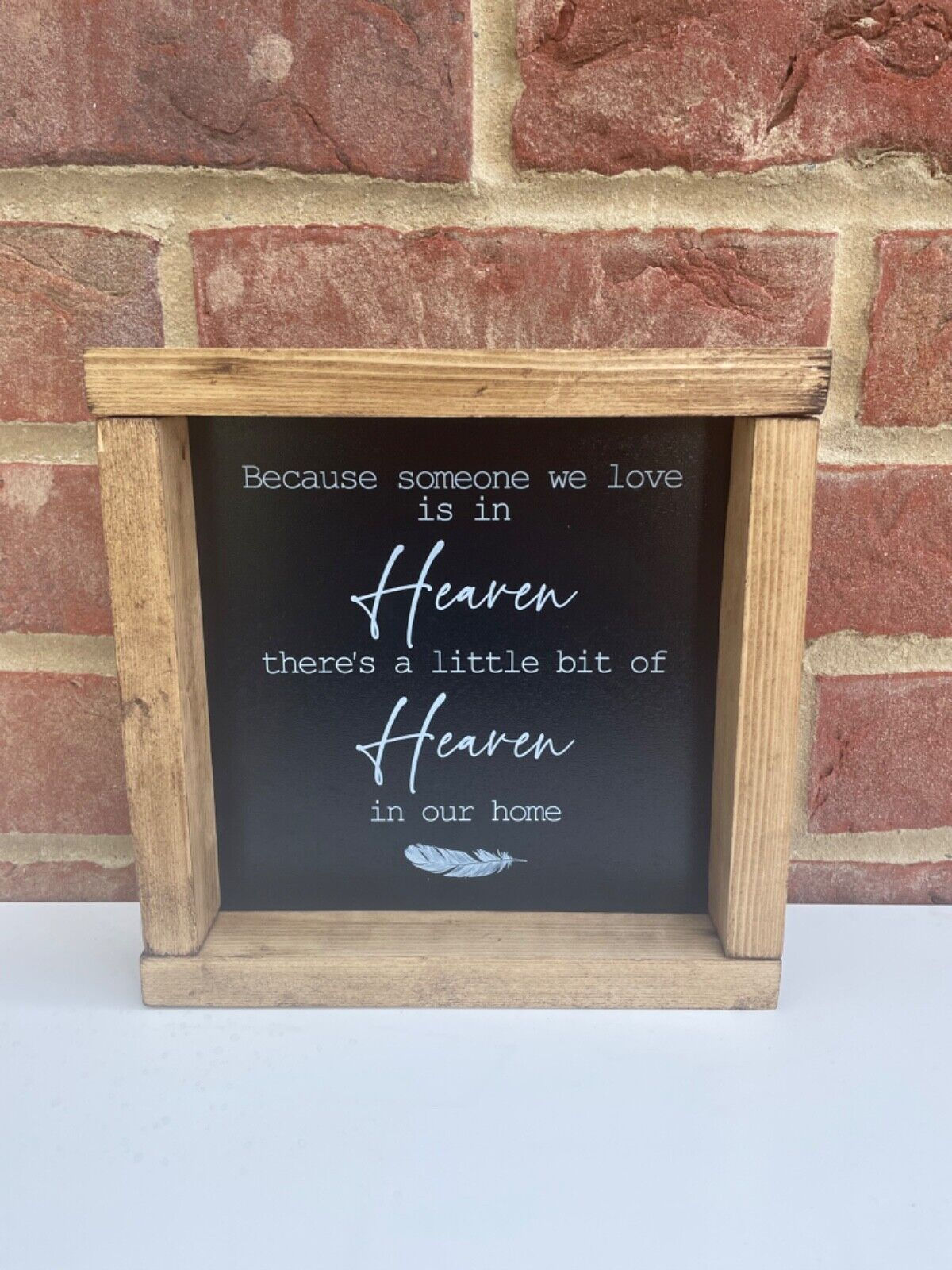 Heaven In Our Home Rustic Framed Sign