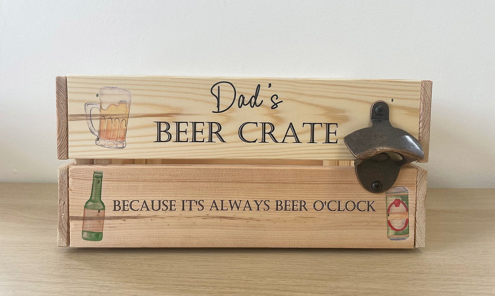 Thumbnail: Personalised Beer Crate with Bottle Opener
