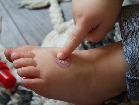 child's foot
