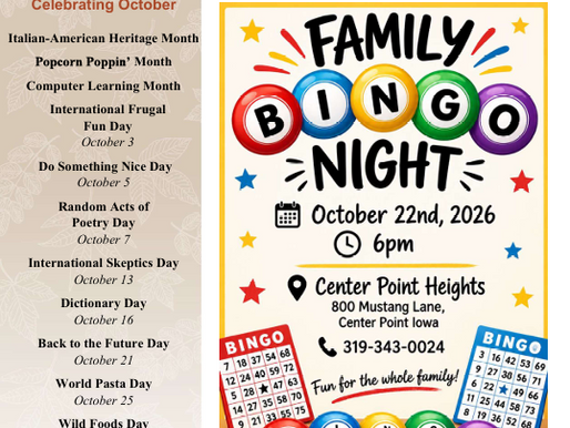 October 2026 Monthly Newsletter