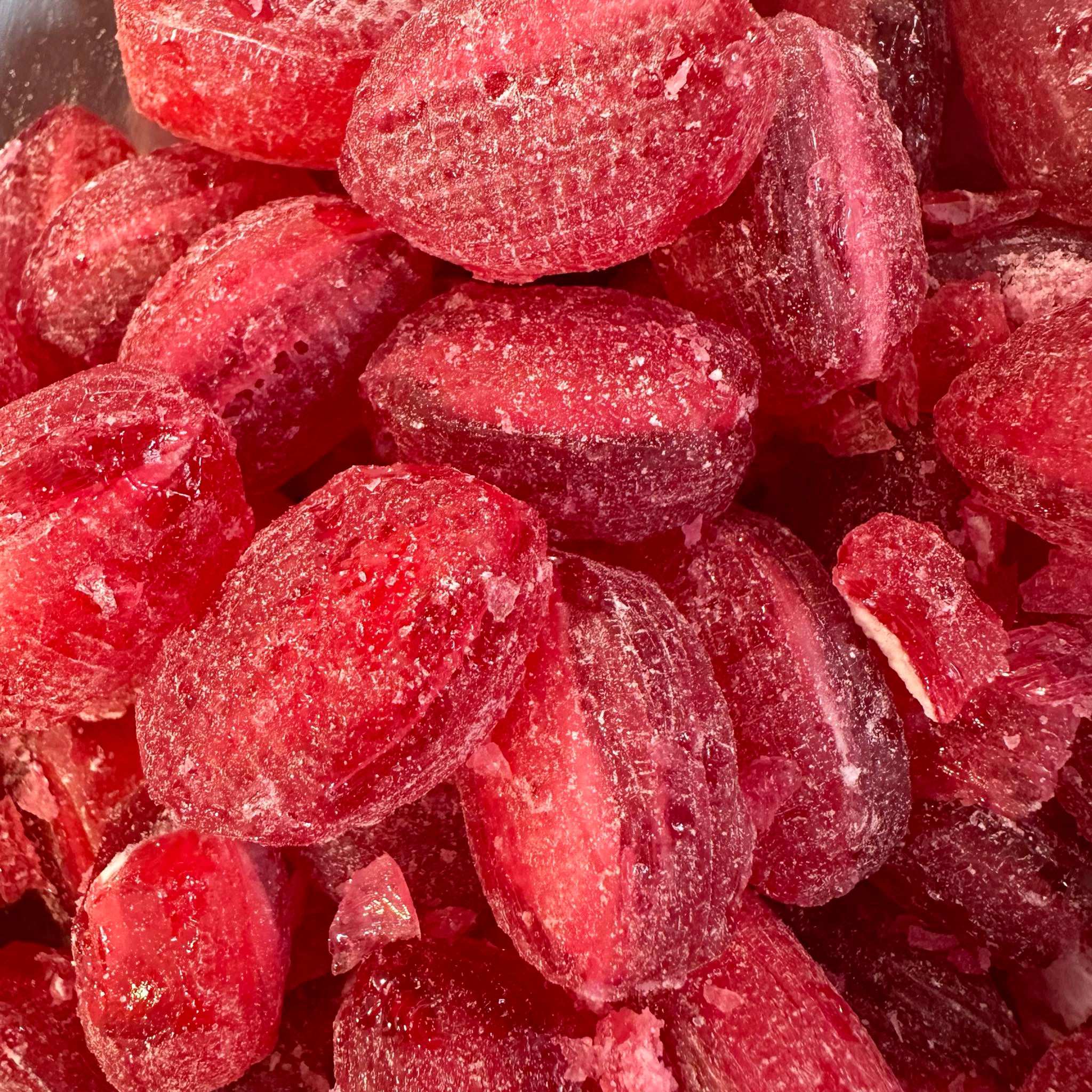 Sherbet Strawberries - Unwrapped