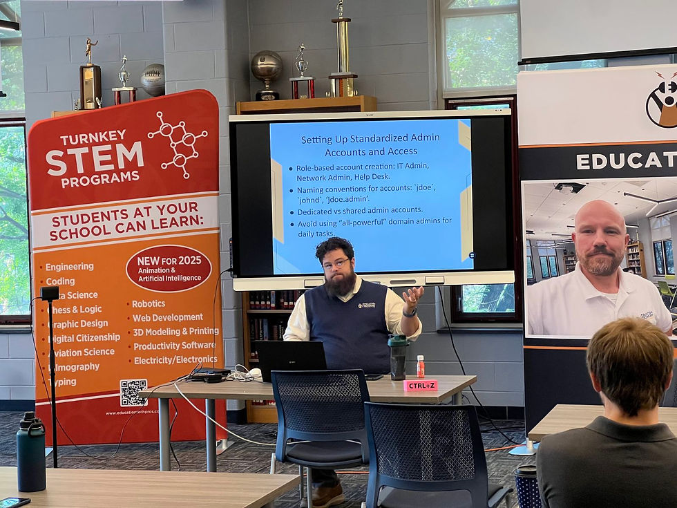 Ian Haserick explains setting up account access in a school setting