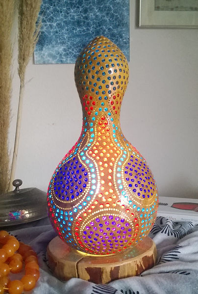 gourd lamp hanmadegourd light gourd art unique home decor