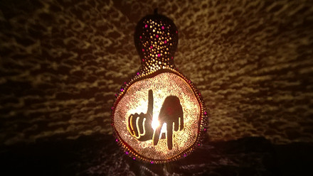 handmade gourd lamp