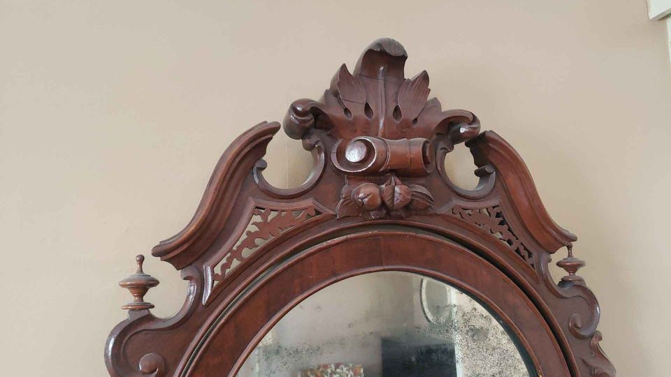 Thumbnail: 1840 's Walnut Victorian marble top dresser