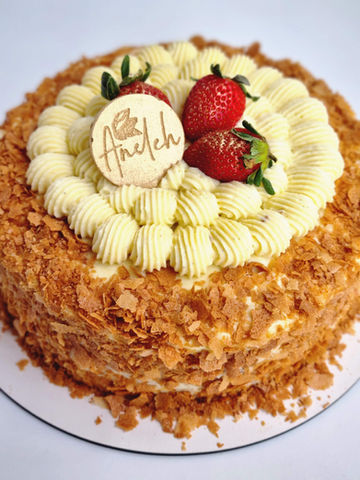 Nuvem de Morango, servir gelado, culinária Francesa.