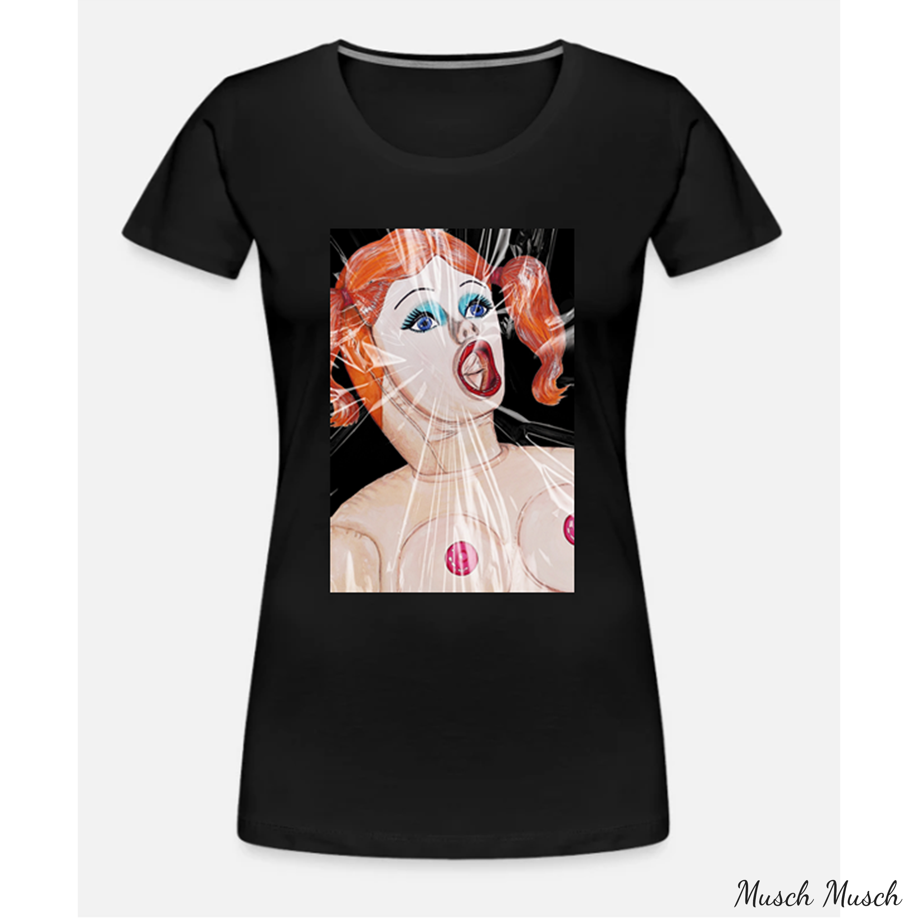 Damen T-Shirt "PERFECT BRIDE" schwarz