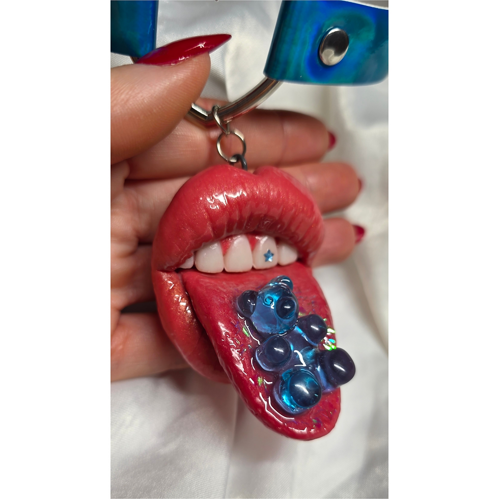 Miniaturbild: Halskette Choker "Blue Gummy Kiss"