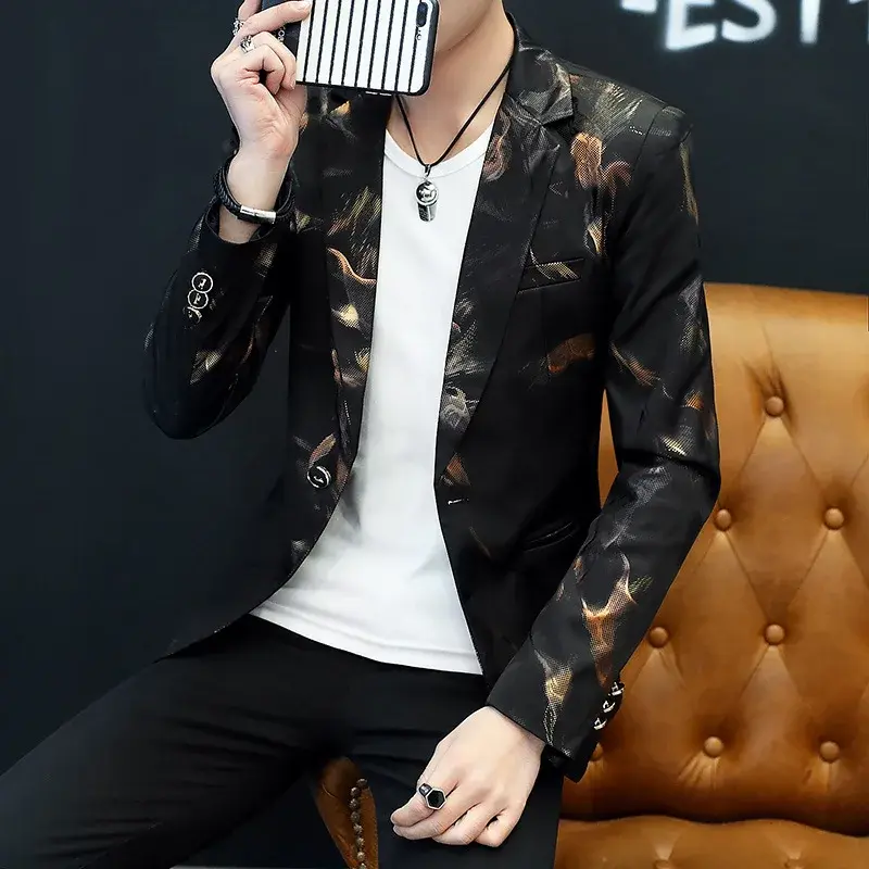 Thumbnail: Men’s Casual Korean-Style Trendy Suit Jacket M-3XL