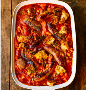 Comforting sausage bake
