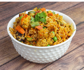 Bubble and squeak biryani (V)