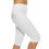 Thumbnail: Floral Logo Women’s Capri Leggings (White &Gold)