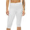 Thumbnail: Floral Logo Women’s Capri Leggings (White &Gold)