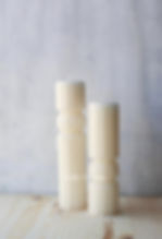 Manhattan Pillar Candle in white