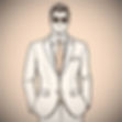 A sharp suit outline perfectly styled