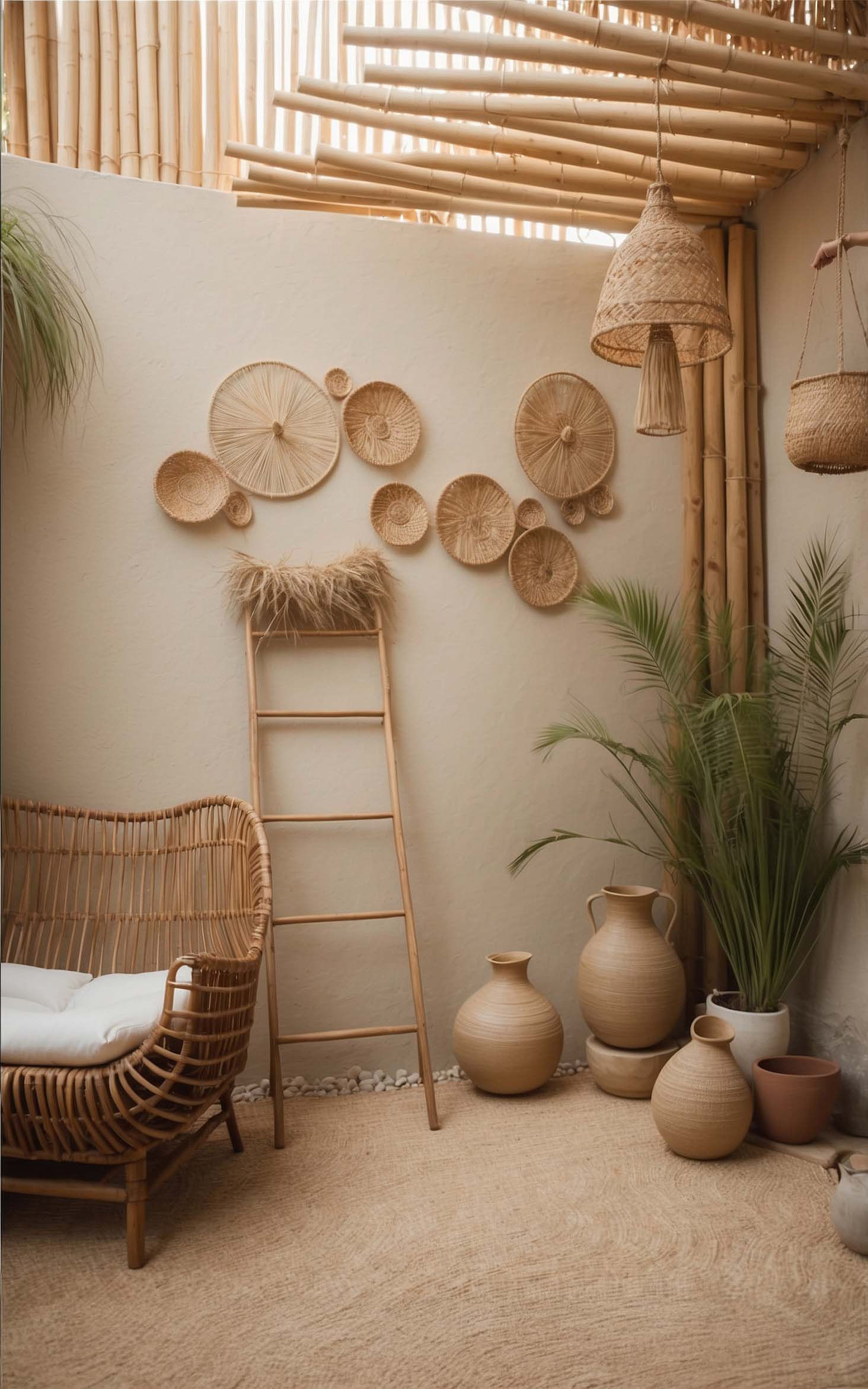 Rustic Wicker and Pottery - Maternity Backdrop - MPS - MB0318