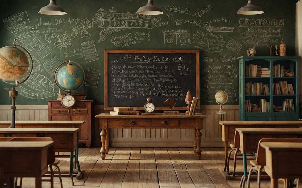 Thumbnail: Vintage Classroom Chronicles - Printed Backdrop - Fabric - MPS -BB1056