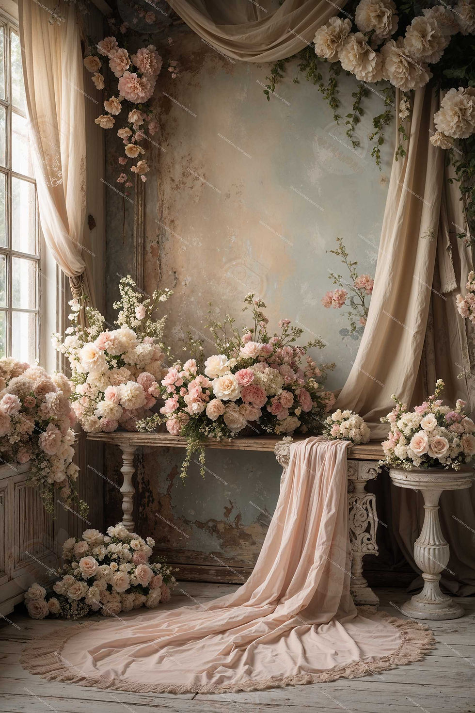 Premium fabric backdrop for maternity, portrait, and model photoshoots – wrinkle-free studio background for professional phot