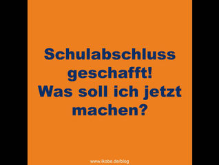 Erstes Bild des Videos "Qual der Wahl". Text: Schulabschluss geschafft! Was soll ich jetzt machen?