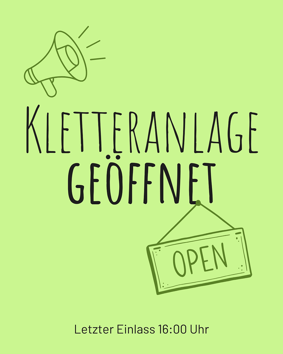 Kletteranlage geöffnet