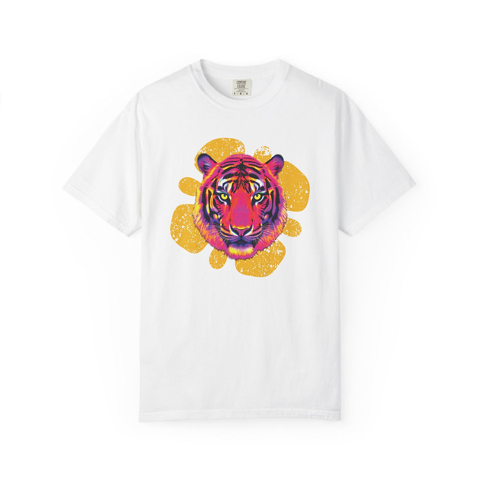 Thumbnail: Vibrant Tiger Graphic | Unisex Garment-Dyed T- Shirt.