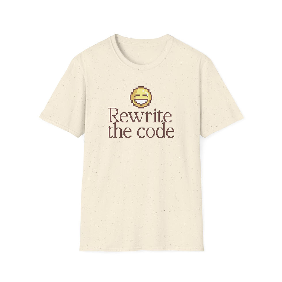 Thumbnail: Unisex Softstyle T-Shirt - 'Rewrite the Code' Tech Humor Tee
