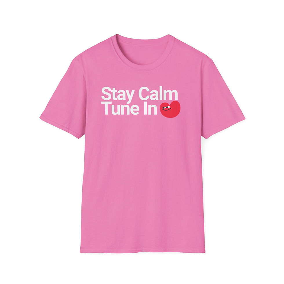 Thumbnail: Stay Calm Tune In Unisex Softstyle T-Shirt - Casual Comfort for Music Lovers