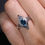 Miniature : Bague sculptée Istar ( Etoile ) Topaze