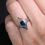Miniature : Bague sculptée Istar ( Etoile ) Topaze