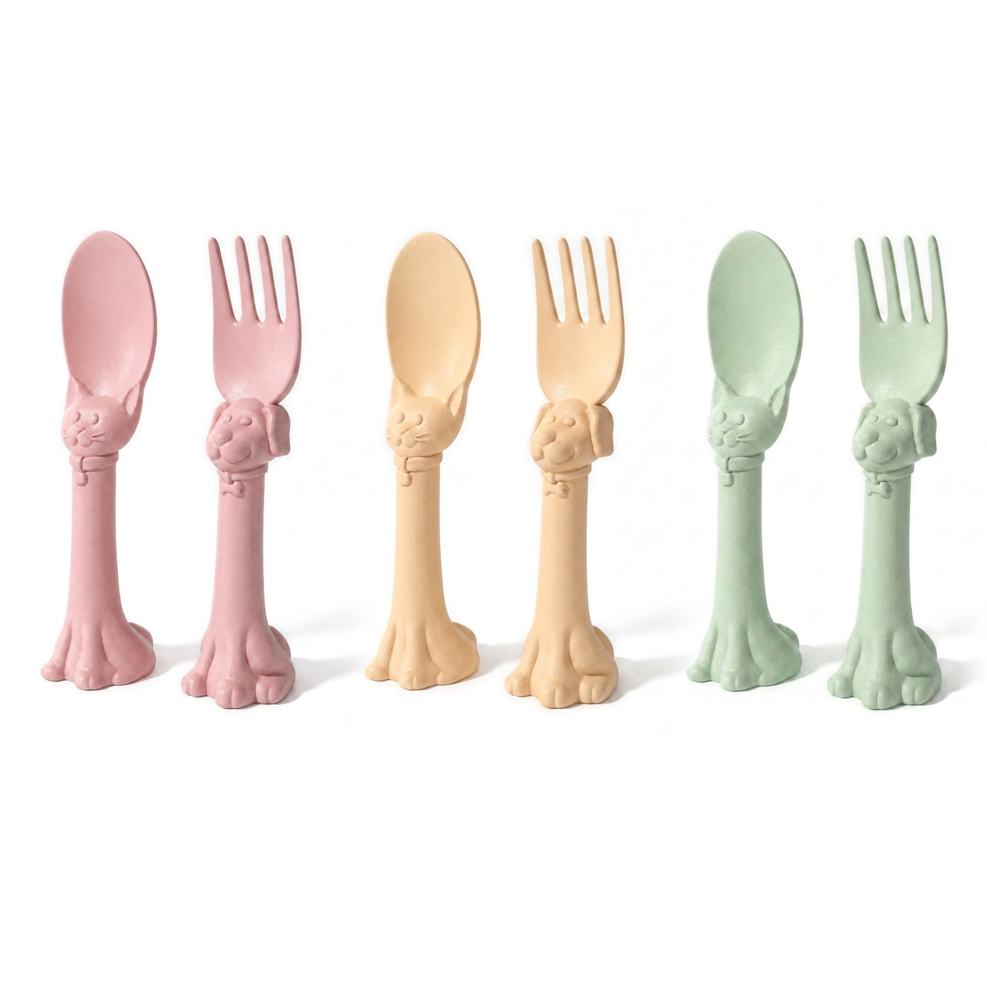 Toddler Utensil Set - 6 Pack (3 Spoons & 3 Forks)