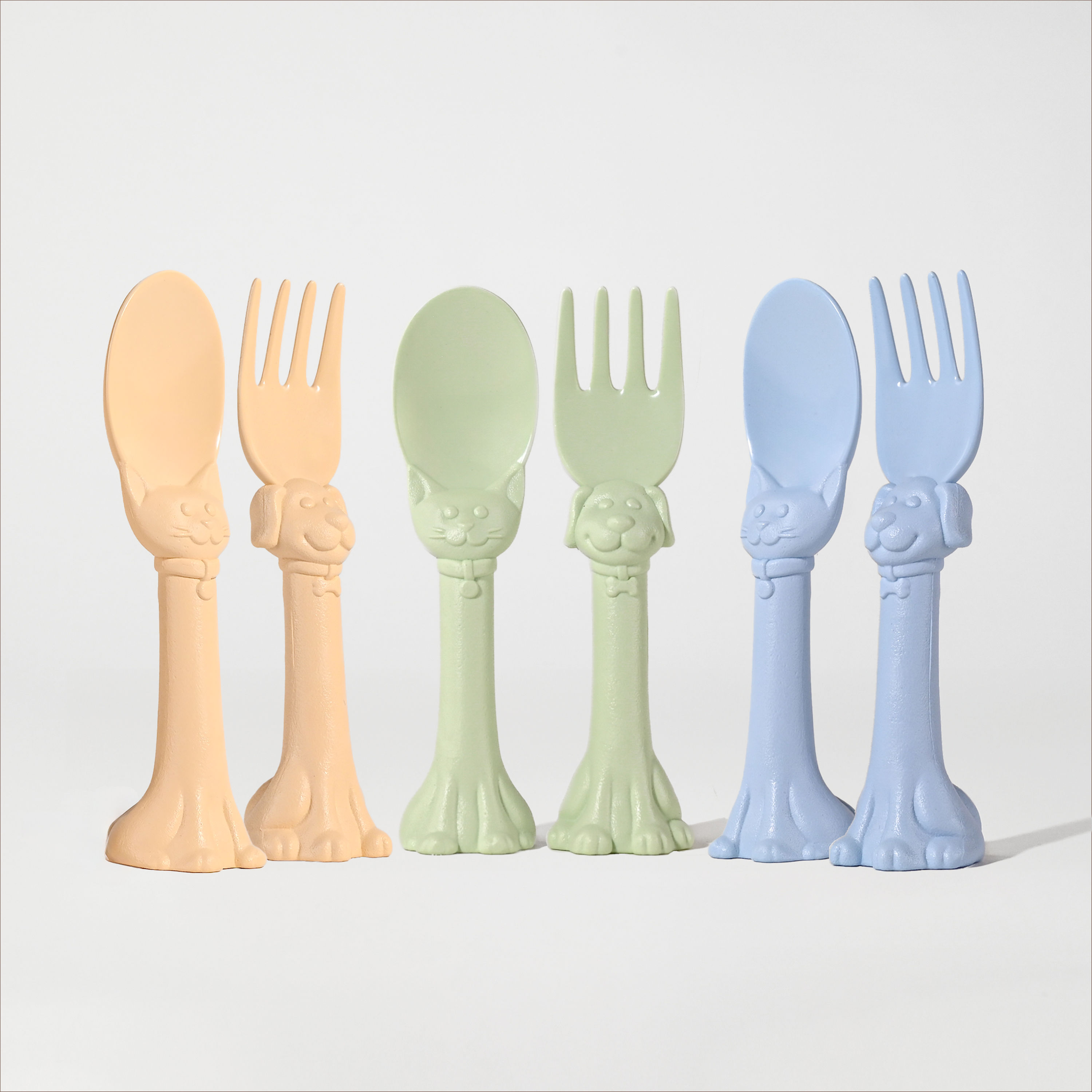 Toddler Utensil Set - 6 Pack (3 Spoons & 3 Forks)